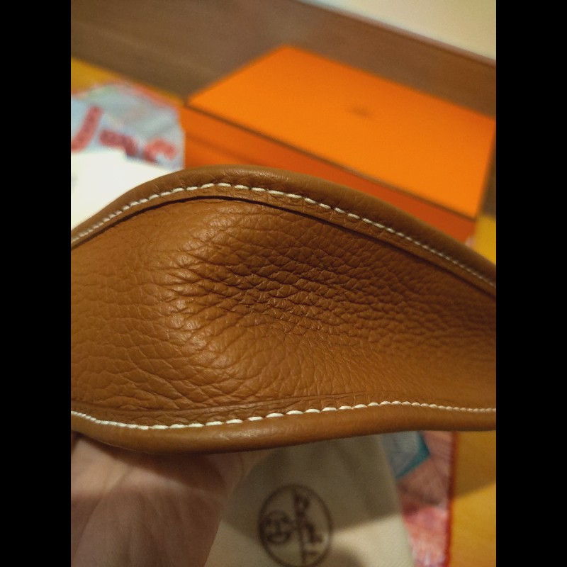 ♡ Hermès Mini Evelyne  TPM經典金棕 金釦 ♡ 全配購證齊-5