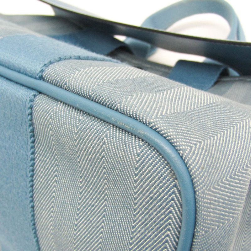 愛馬仕 Valparaiso PM 女士棉滌混紡手提包 藍色-5