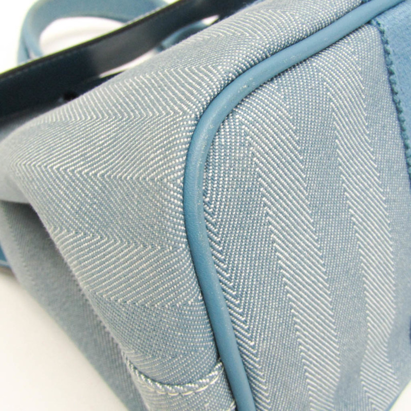 愛馬仕 Valparaiso PM 女士棉滌混紡手提包 藍色-6