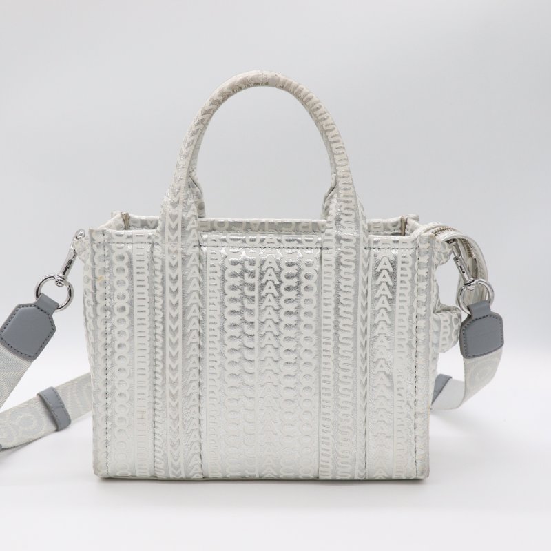 MARC JACOBS 馬克雅可布 The Mini Tote Bag  銀色 金屬光澤皮革 迷你托特包-1