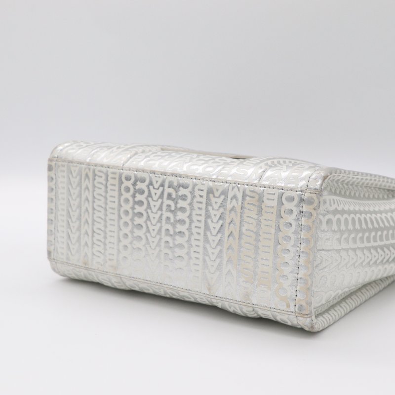 MARC JACOBS 馬克雅可布 The Mini Tote Bag  銀色 金屬光澤皮革 迷你托特包-2