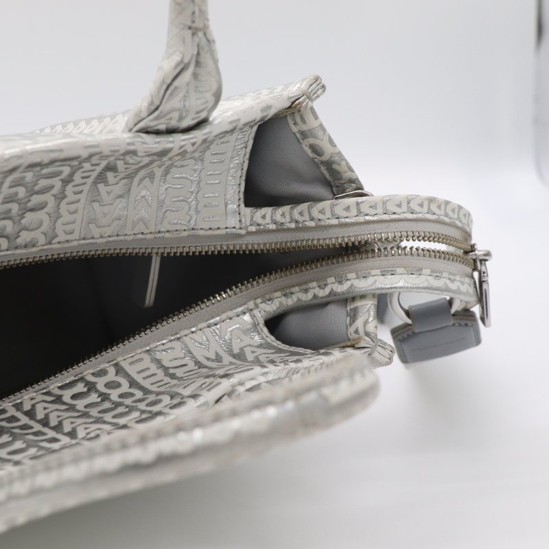 MARC JACOBS 馬克雅可布 The Mini Tote Bag  銀色 金屬光澤皮革 迷你托特包-10