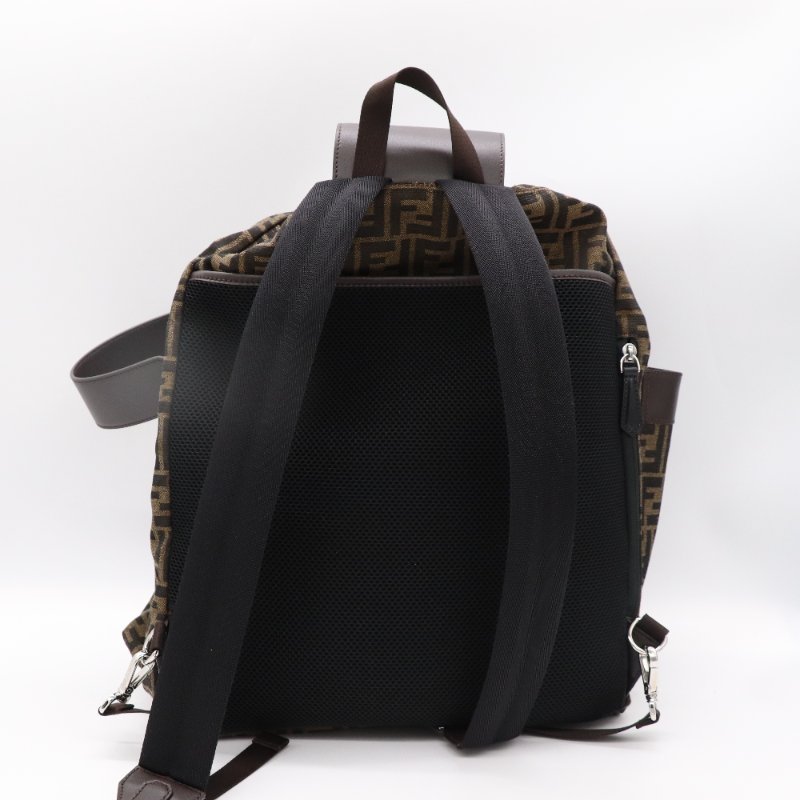 FNEDI 芬迪 Strike FF Logo 翻蓋牛皮 雙肩包 單肩包-3