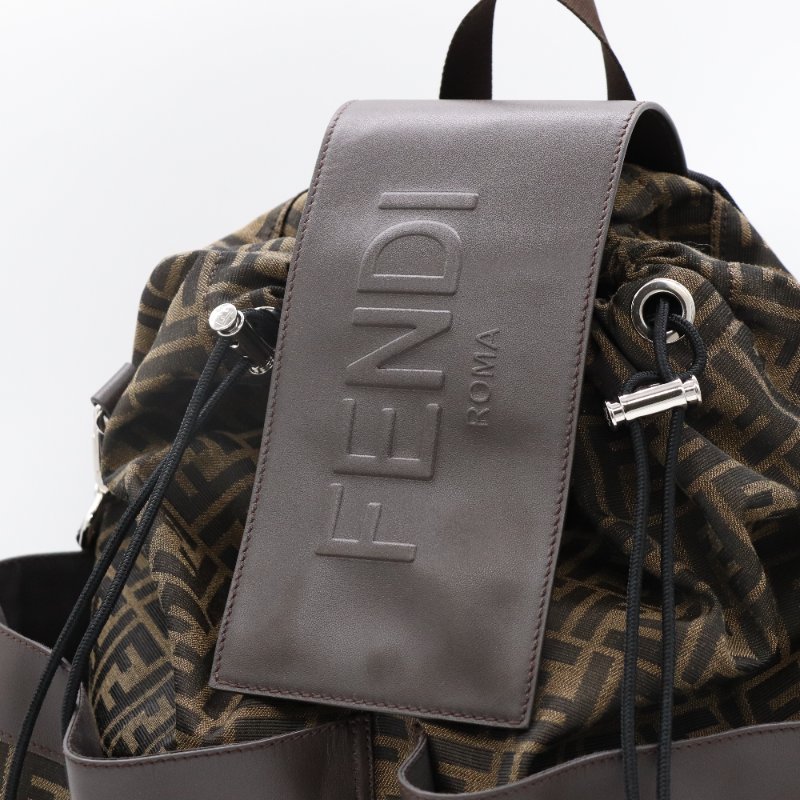 FNEDI 芬迪 Strike FF Logo 翻蓋牛皮 雙肩包 單肩包-5