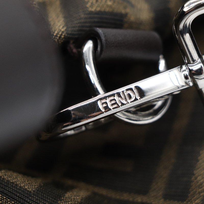 FNEDI 芬迪 Strike FF Logo 翻蓋牛皮 雙肩包 單肩包-8