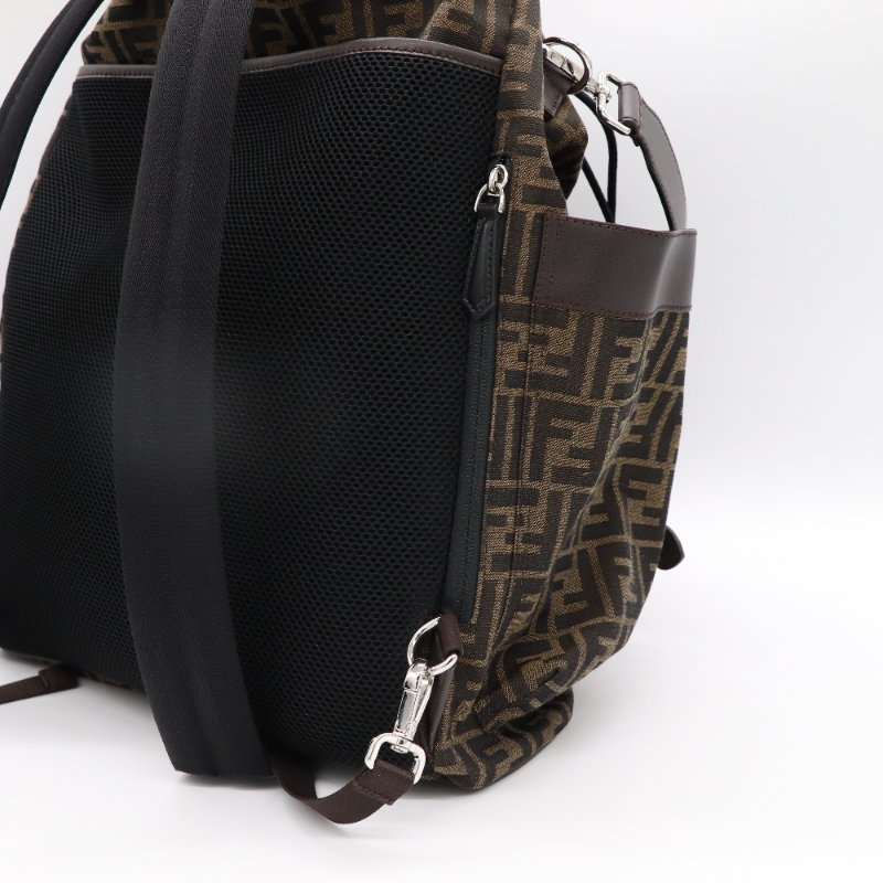 FNEDI 芬迪 Strike FF Logo 翻蓋牛皮 雙肩包 單肩包-12