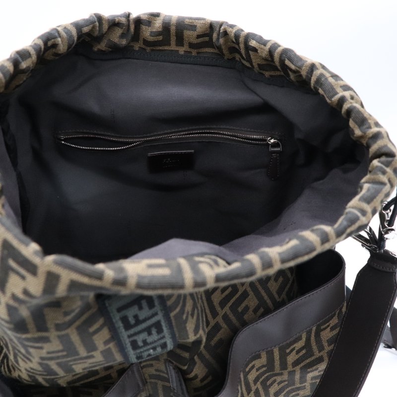 FNEDI 芬迪 Strike FF Logo 翻蓋牛皮 雙肩包 單肩包-13