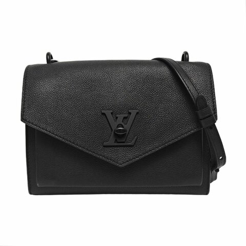LOUIS VUITTON LOCKME BB 黑色牛皮單肩包斜挎包黑色五金可拆卸肩帶 9.8新