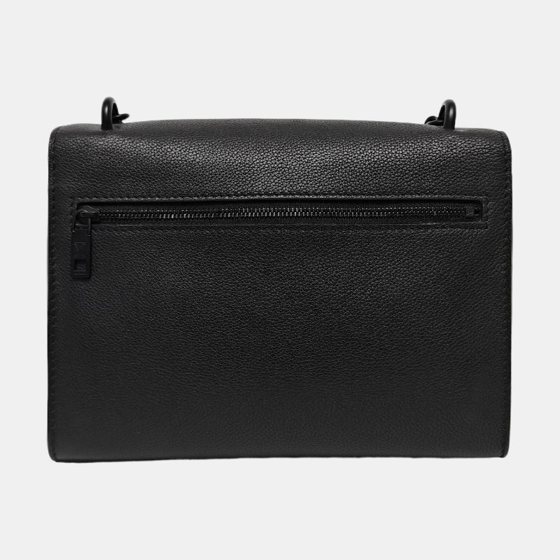 LOUIS VUITTON LOCKME BB 黑色牛皮單肩包斜挎包黑色五金可拆卸肩帶 9.8新-4