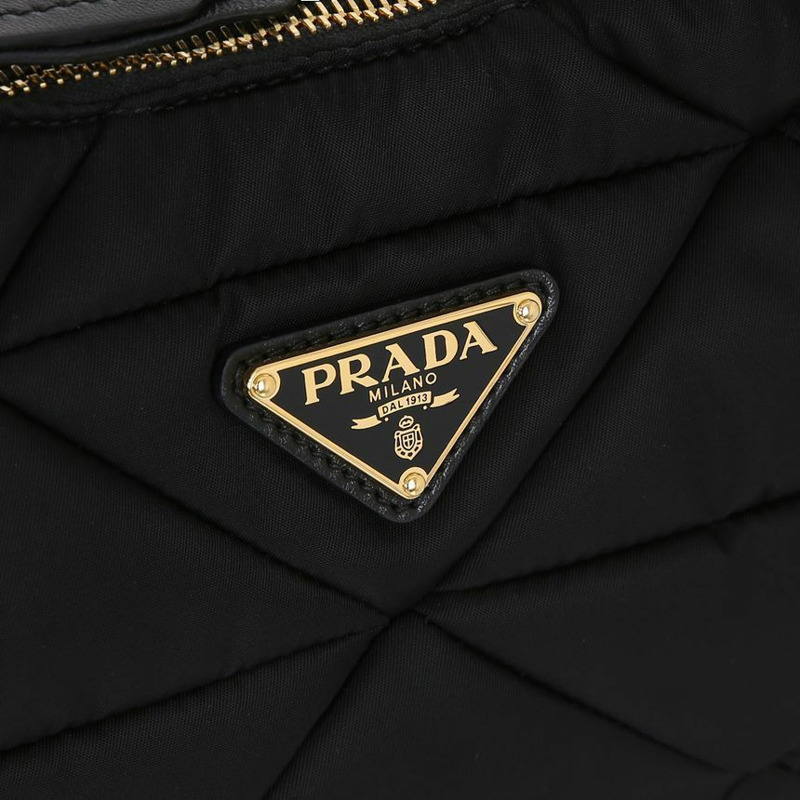 PRADA 三角形金色Logo尼龍單肩包 F0632-6
