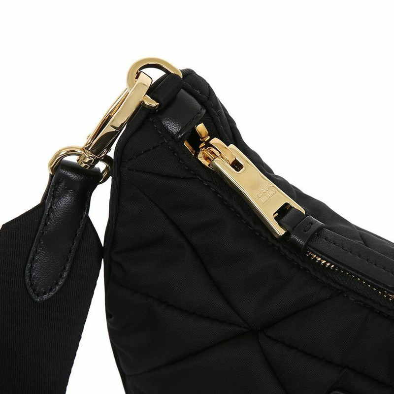 PRADA 三角形金色Logo尼龍單肩包 F0632-7