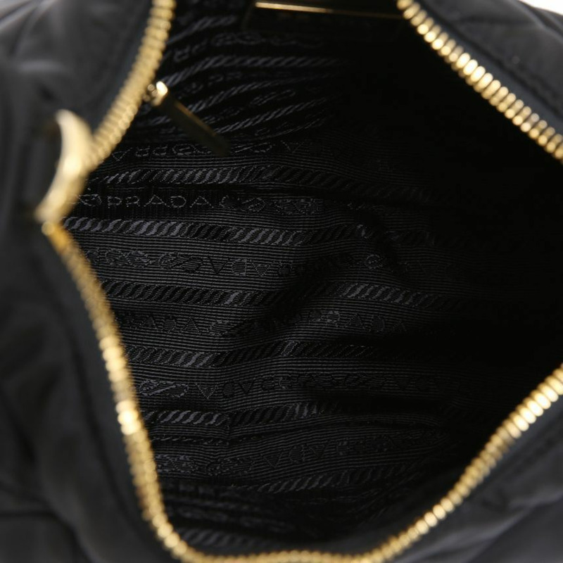 PRADA 三角形金色Logo尼龍單肩包 F0632-10