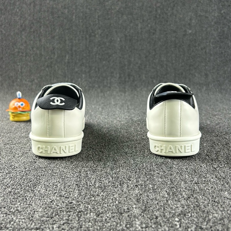 款式:Chanel香奈兒白色板鞋 尺碼:39 白色簡約時尚 羊皮柔-4