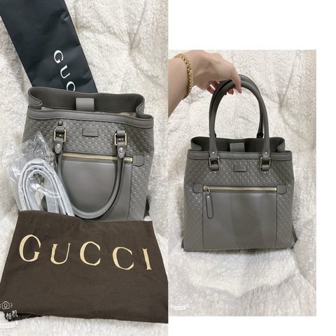 全新 Gucci 手提肩背包 (大象灰）