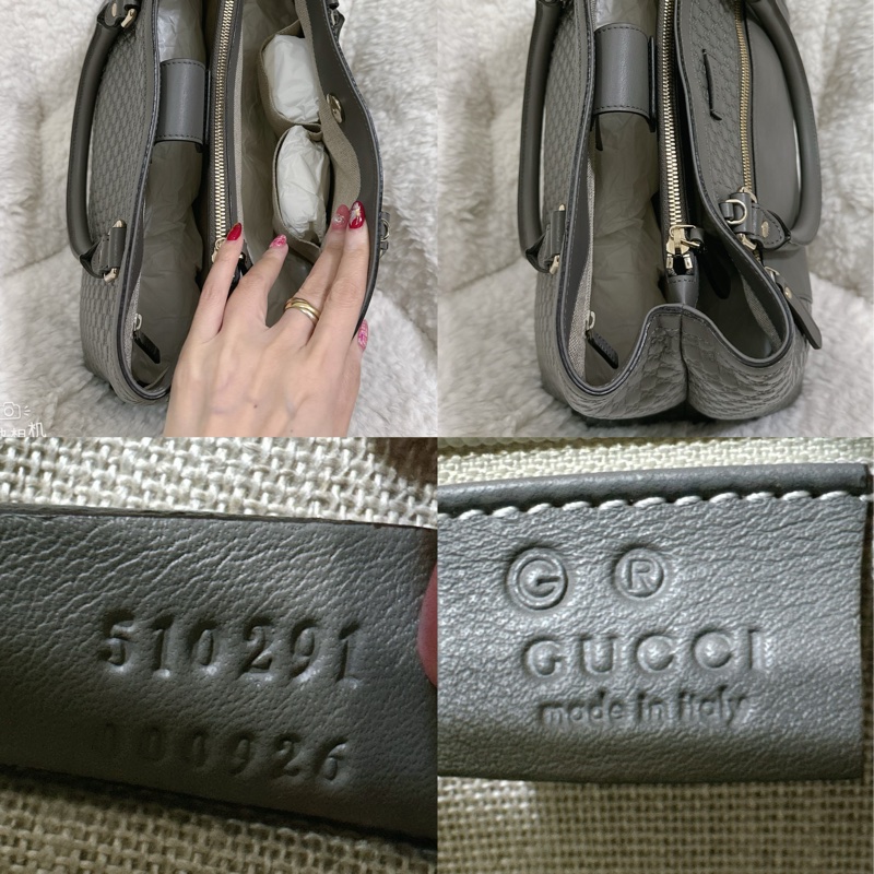全新 Gucci 手提肩背包 (大象灰）-1
