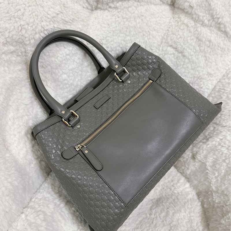 全新 Gucci 手提肩背包 (大象灰）-20