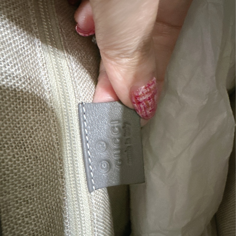全新 Gucci 手提肩背包 (大象灰）-23