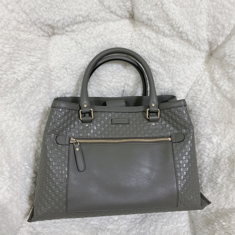全新 Gucci 手提肩背包 (大象灰）-39