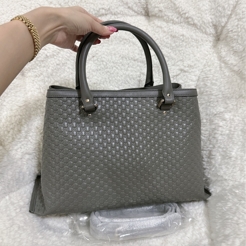 全新 Gucci 手提肩背包 (大象灰）-41