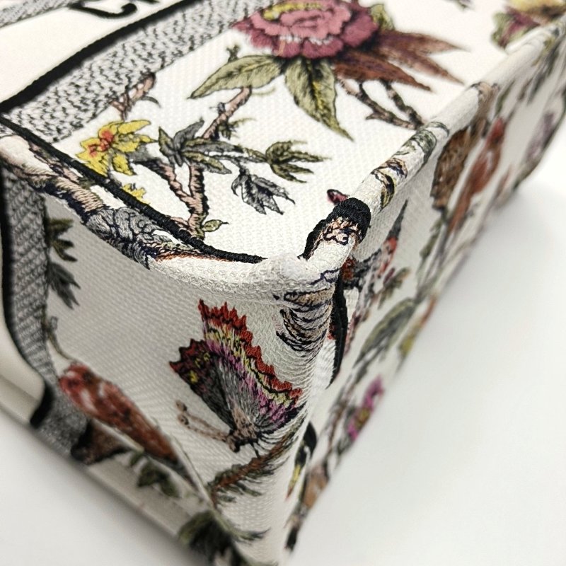 DIOR Book Tote中號多色帆布刺繡手提包 9.8新-9