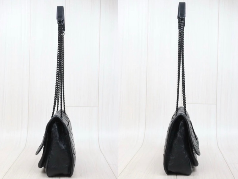 「JL精品代購」 98新 Ysl so black Niki 肩背包-4