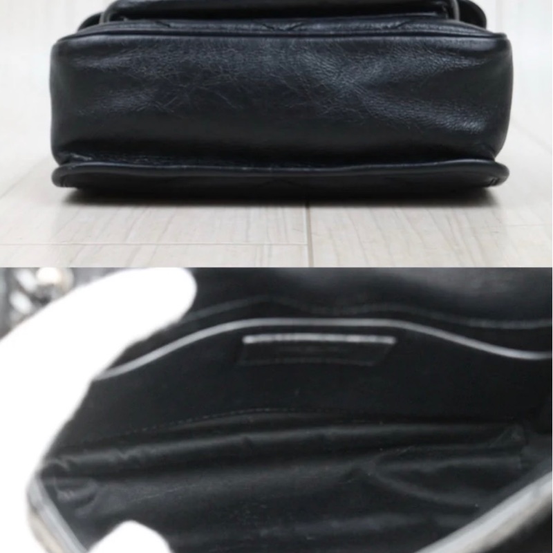 「JL精品代購」 98新 Ysl so black Niki 肩背包-6