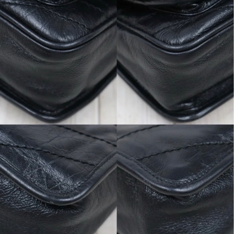 「JL精品代購」 98新 Ysl so black Niki 肩背包-7