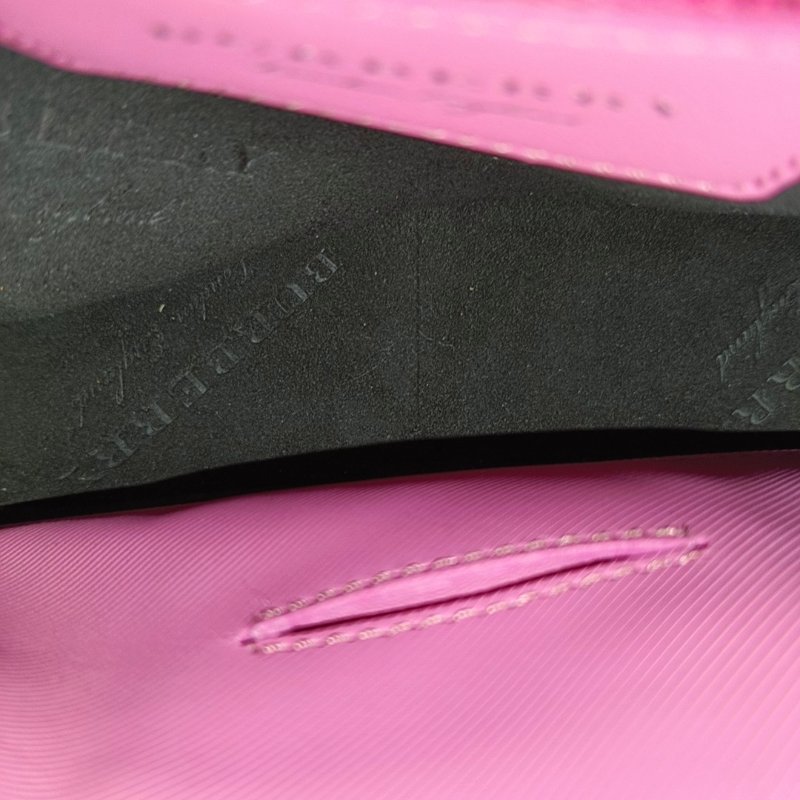 BURBERRY Dk88 粉紅色牛皮手提包單肩包斜挎包 銀色五金-14