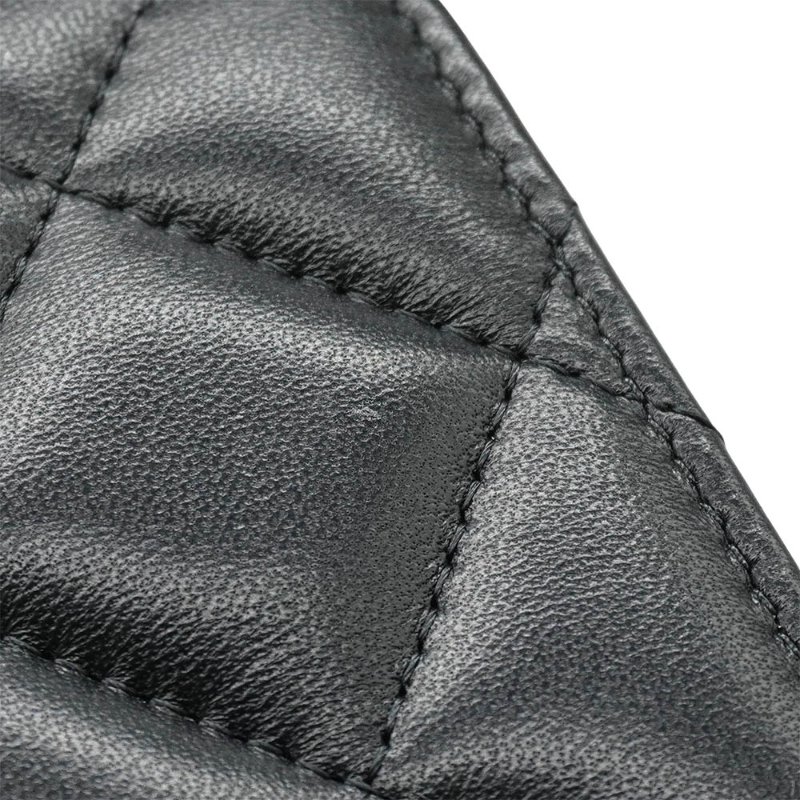 Chanel 展示品 菱格紋羊皮雙色鍊WOC斜背包(AP3699-黑)-6