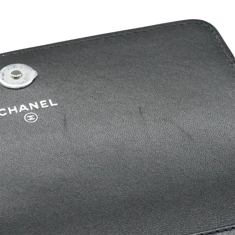 Chanel 展示品 菱格紋羊皮雙色鍊WOC斜背包(AP3699-黑)-7