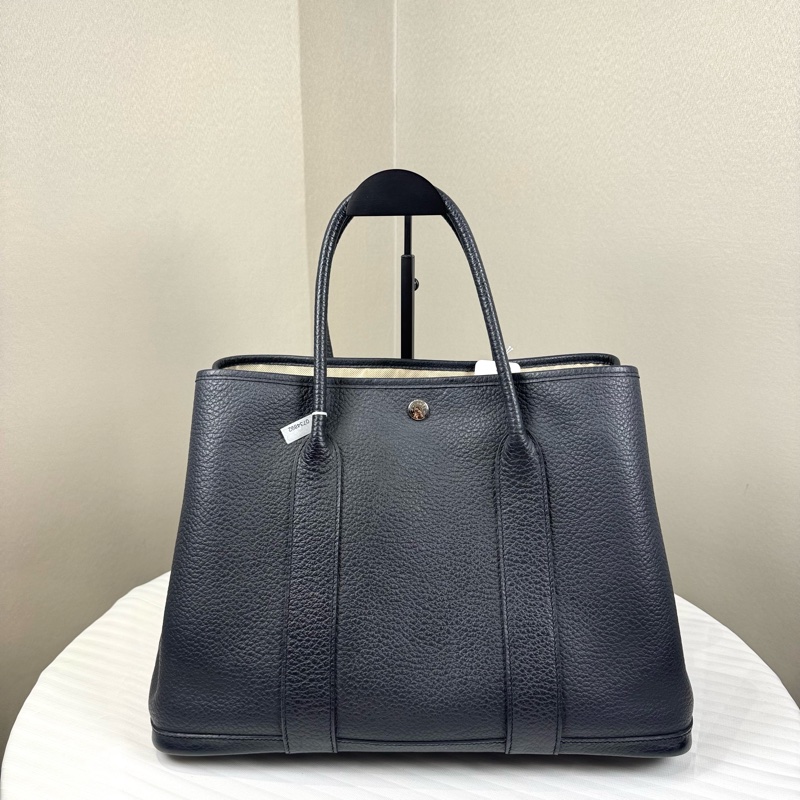 Hermes愛馬仕Garden Party黑色Togo皮銀扣36-1