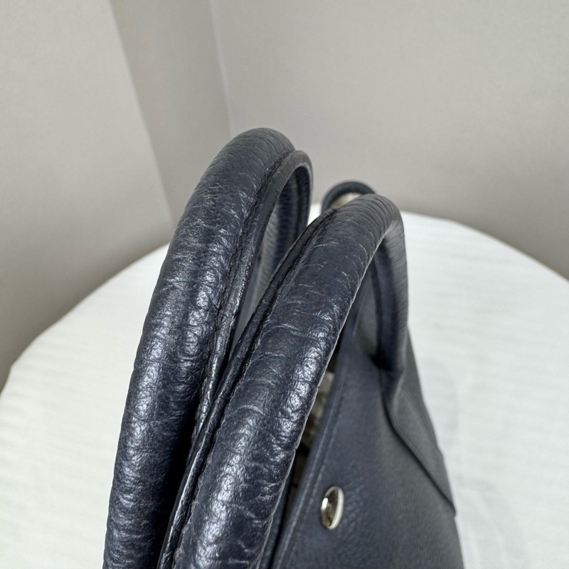 Hermes愛馬仕Garden Party黑色Togo皮銀扣36-3