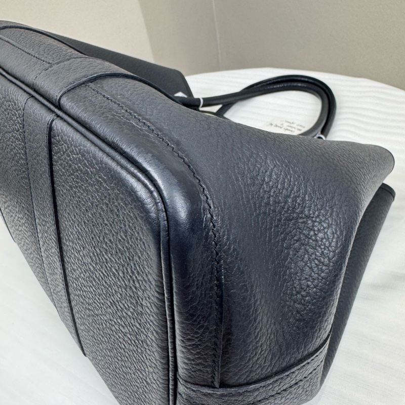 Hermes愛馬仕Garden Party黑色Togo皮銀扣36-5