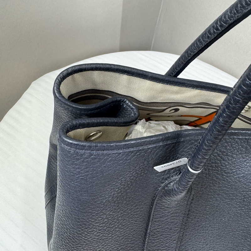 Hermes愛馬仕Garden Party黑色Togo皮銀扣36-8