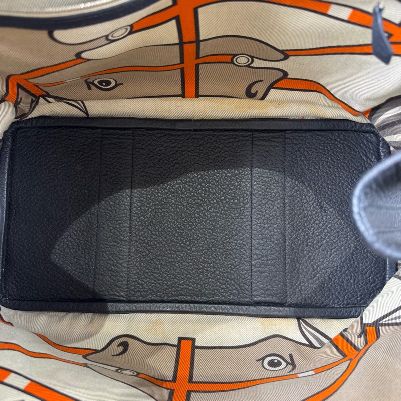 Hermes愛馬仕Garden Party黑色Togo皮銀扣36-10