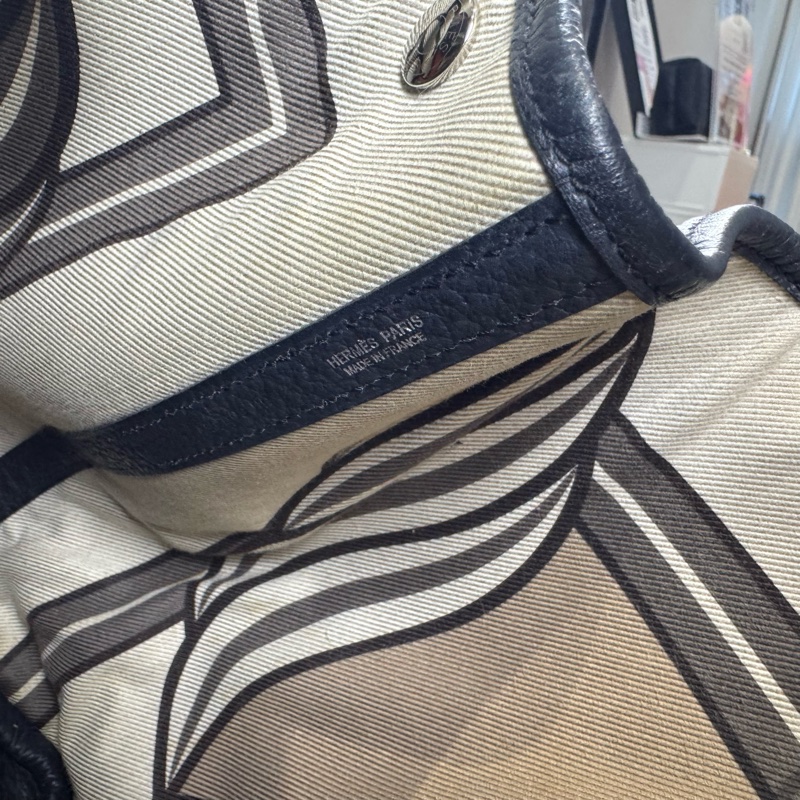 Hermes愛馬仕Garden Party黑色Togo皮銀扣36-12