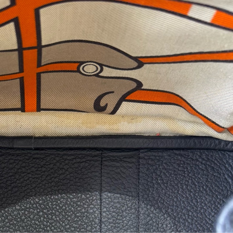 Hermes愛馬仕Garden Party黑色Togo皮銀扣36-18