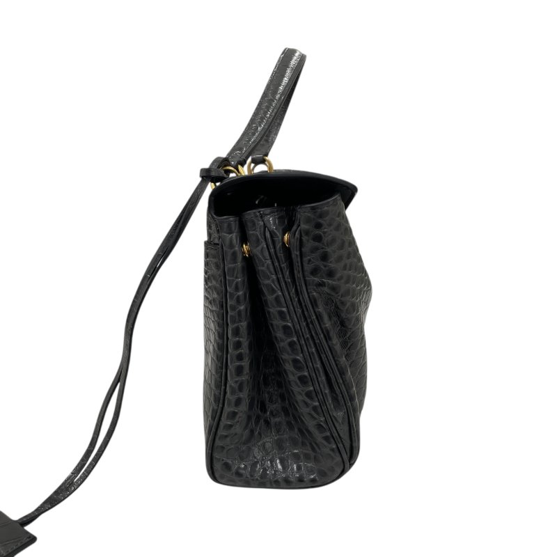 BALENCIAGA 巴黎世家 RODEO SMALL 肩背包 壓紋牛皮 灰色 金釦-4