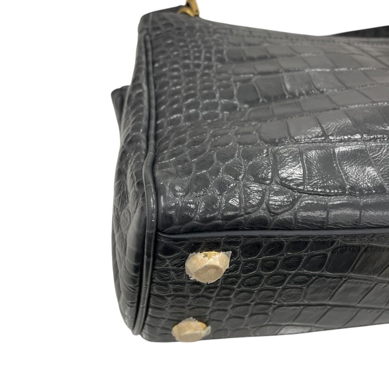 BALENCIAGA 巴黎世家 RODEO SMALL 肩背包 壓紋牛皮 灰色 金釦-8