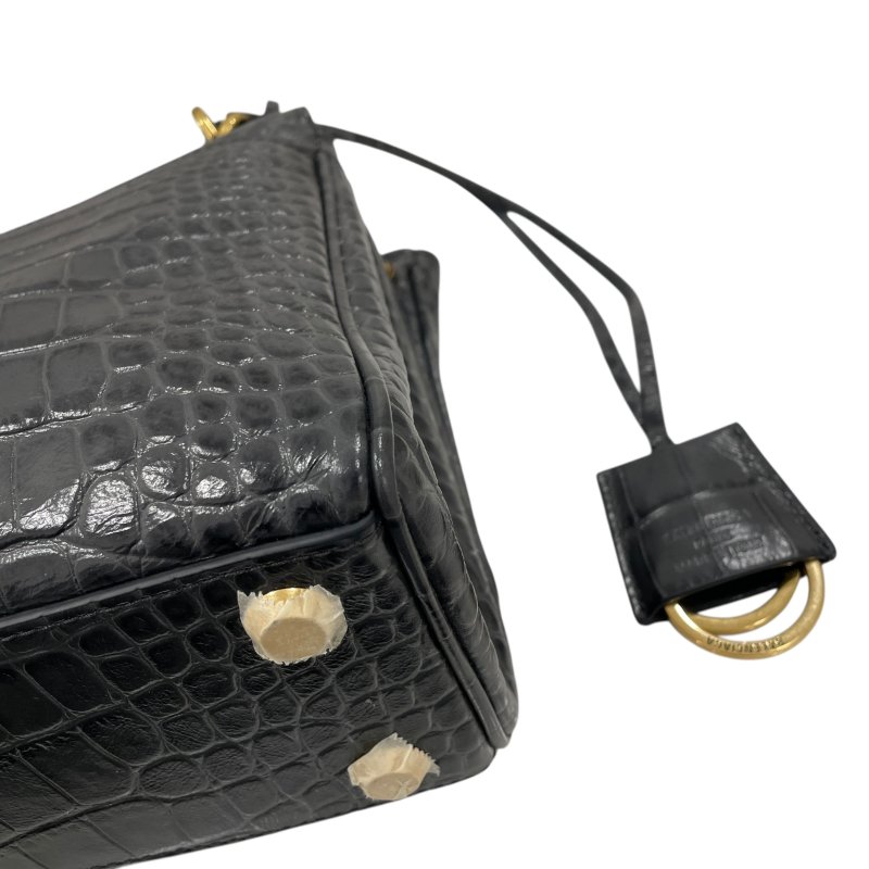 BALENCIAGA 巴黎世家 RODEO SMALL 肩背包 壓紋牛皮 灰色 金釦-9