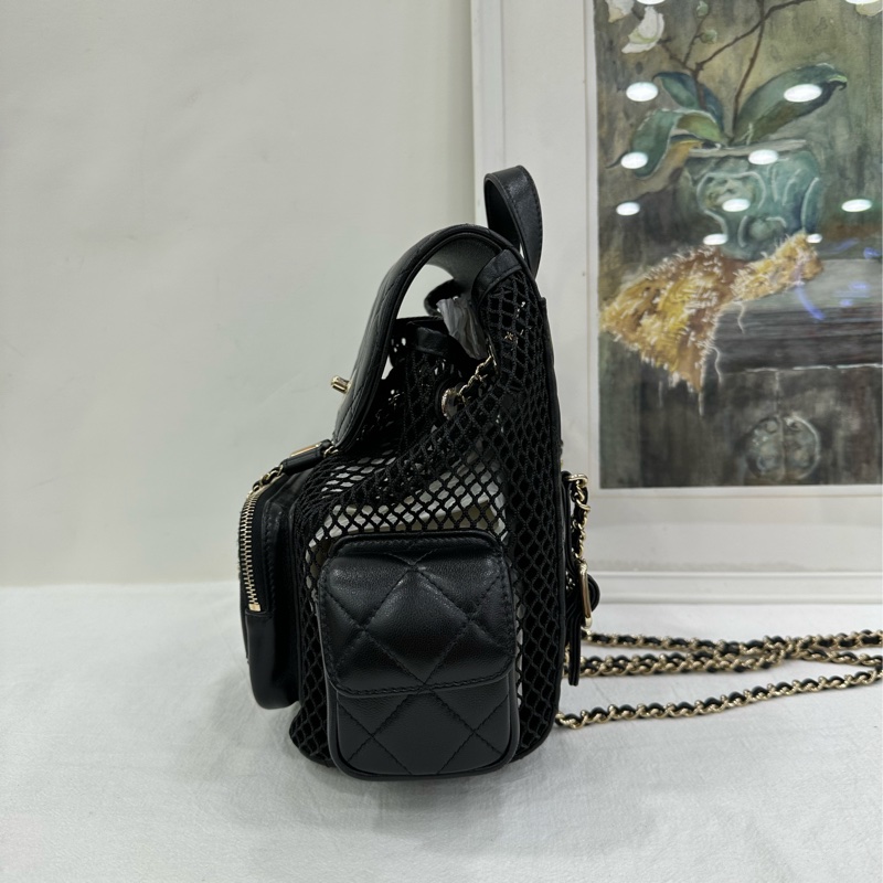 Chanel 香奈兒 25S duma 黑金 鏤空 晶片款 有購證 近全新-4