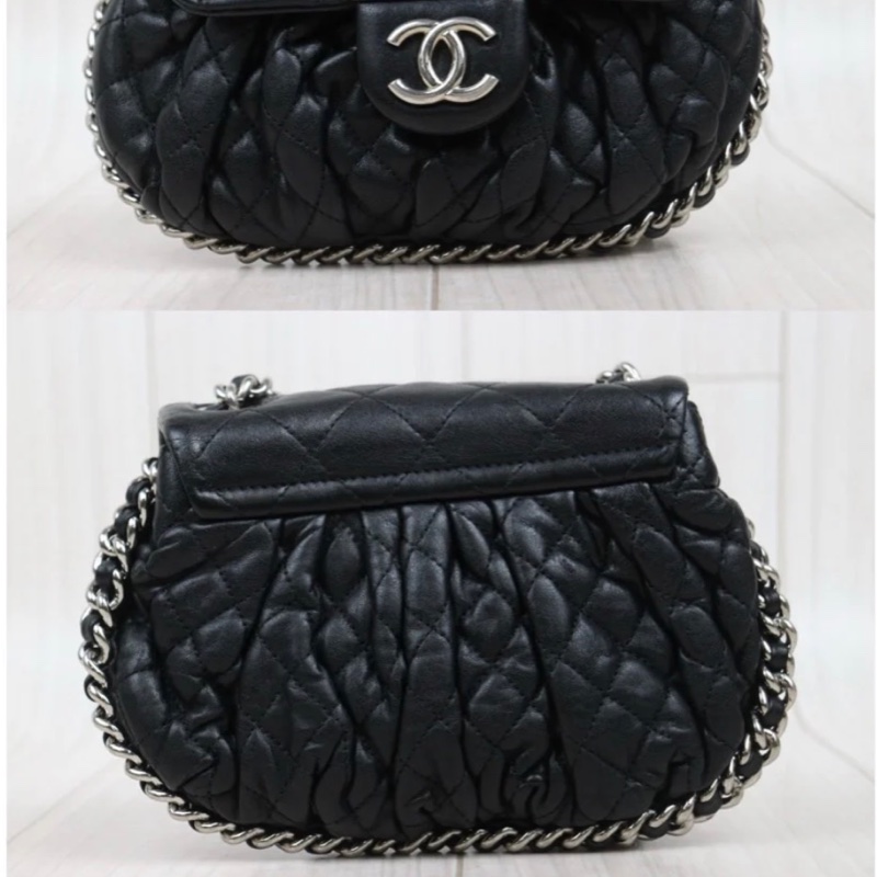 「JL精品代購」 9新 Chanel 香奈兒 鏈條雲朵包-3