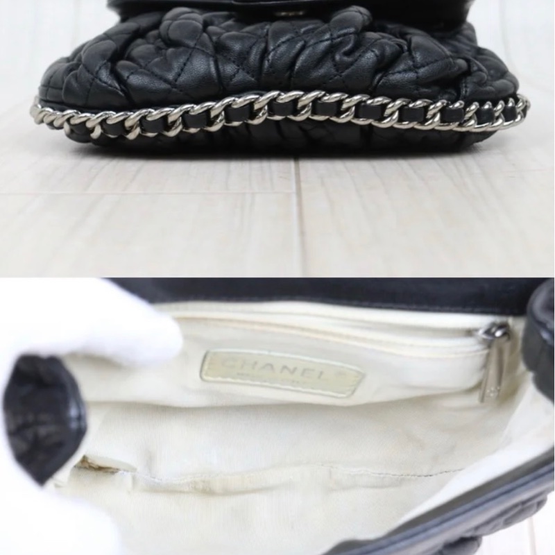 「JL精品代購」 9新 Chanel 香奈兒 鏈條雲朵包-5