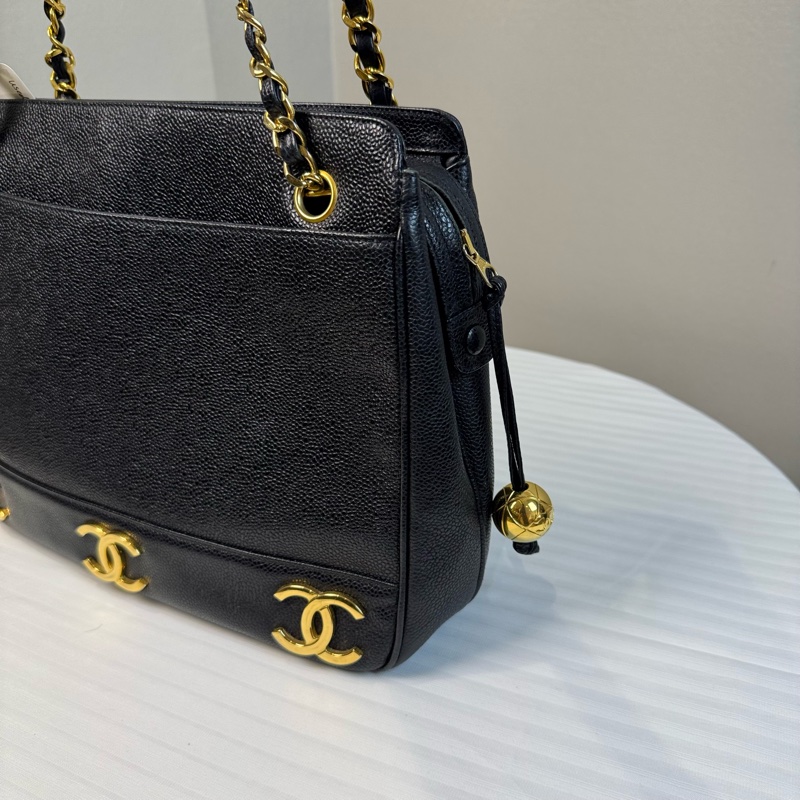 Chanel香奈兒魚子醬金球奶粉包雙面Logo ～金球款-14