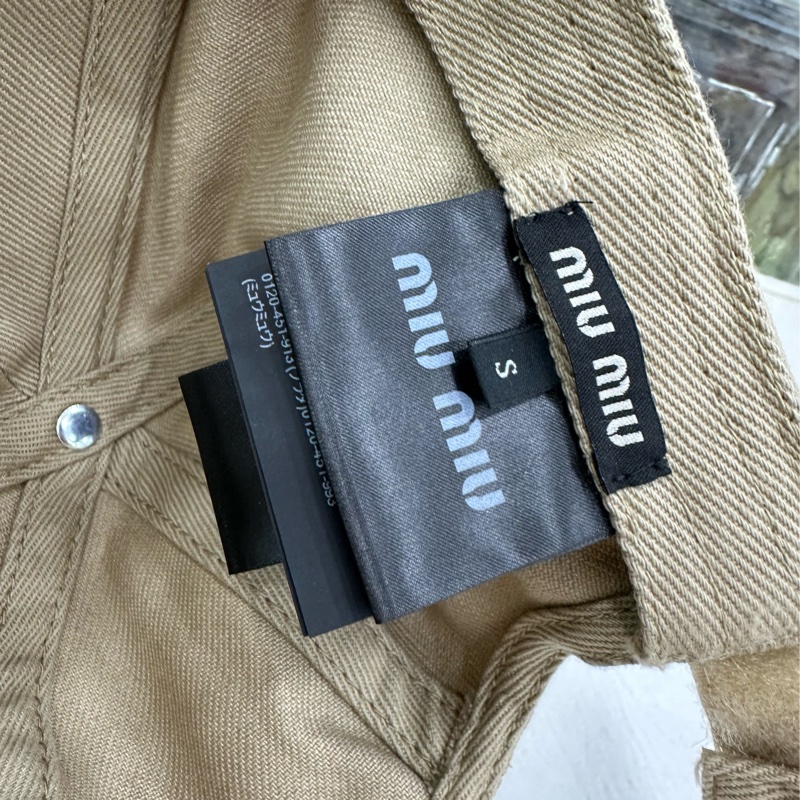 MIU MIU繆繆 正品刺繡標誌 棉 棒球帽 男女同款情侶款 S碼-5