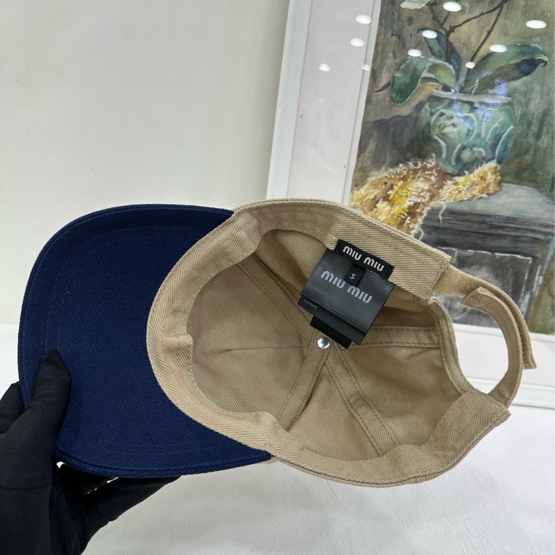 MIU MIU繆繆 正品刺繡標誌 棉 棒球帽 男女同款情侶款 S碼-6
