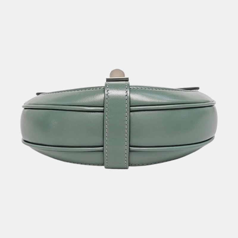 CELINE 16 小號綠色牛皮單肩包 銀色五金 9.8新-5