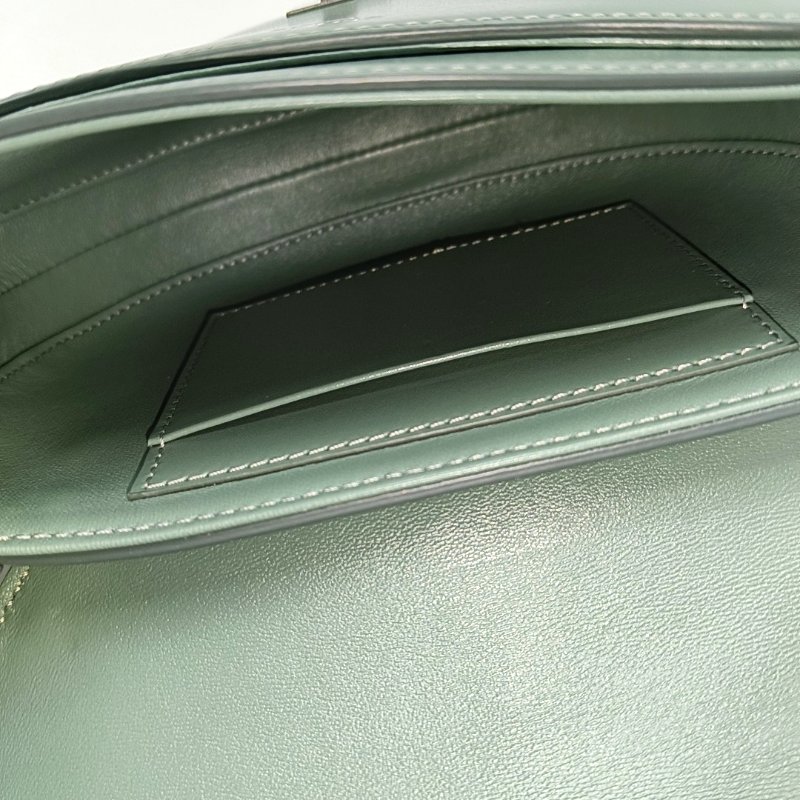 CELINE 16 小號綠色牛皮單肩包 銀色五金 9.8新-6