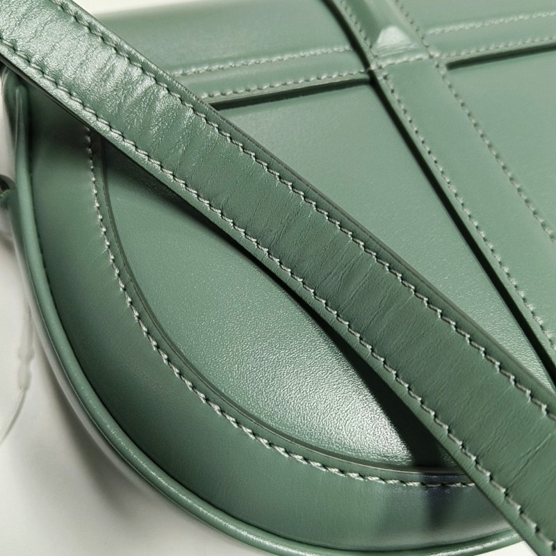 CELINE 16 小號綠色牛皮單肩包 銀色五金 9.8新-10