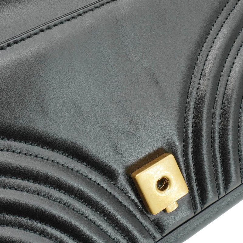Gucci 展示品 Marmont 仿舊金雙G皮革斜背/肩背包-26cm(443497-黑)-6